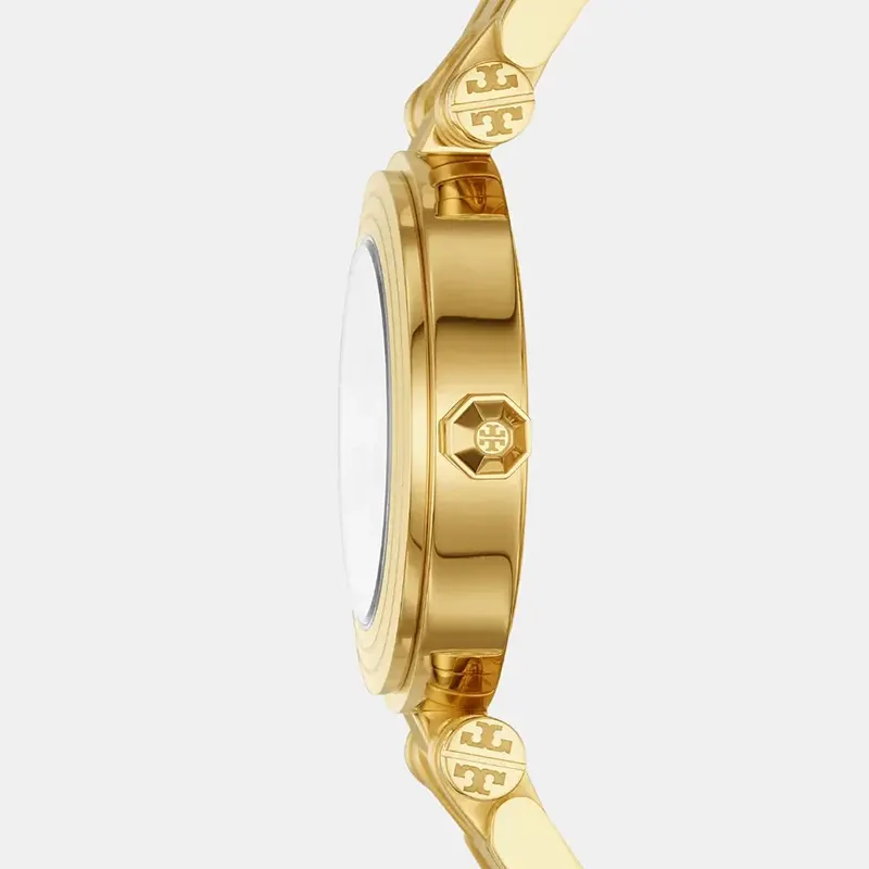 Tory Burch Classic T Blue Dial Gold-Tone Ladies Watch | TBW9010
