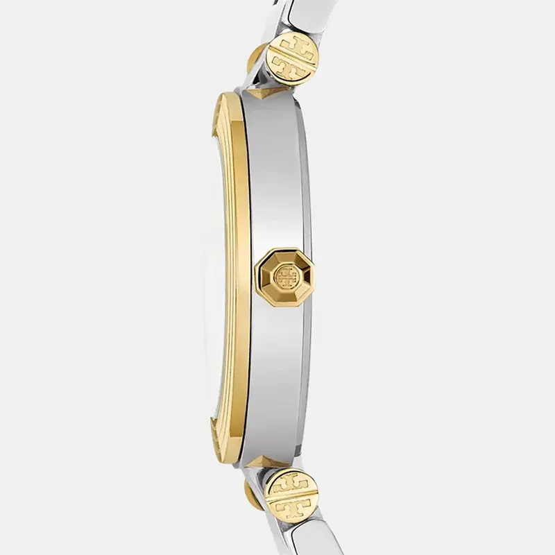 Tory Burch Classic T Two-Tone Ivory Dial Ladies Watch | TBW9014