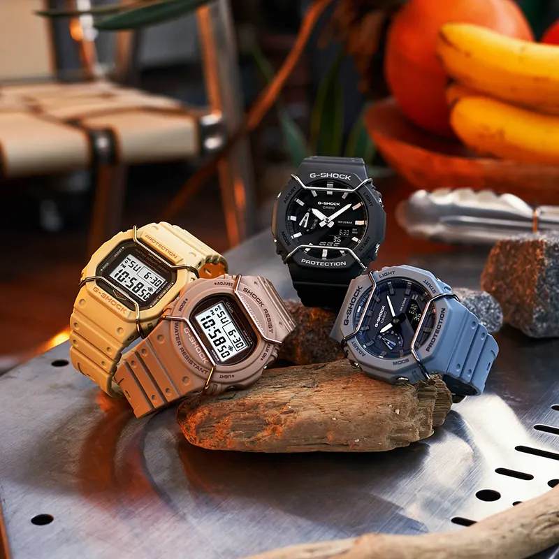 Casio G-Shock Metallic Face Protectors Light Blue Men's Watch | GA-2100PT-2A