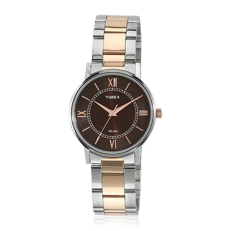 Timex Classics Brown Dial Two-tone Couple Watch | TW00PR214