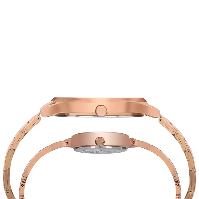 Timex Classic White Dial Rose Gold-Tone Couple Watch | TW00PR263