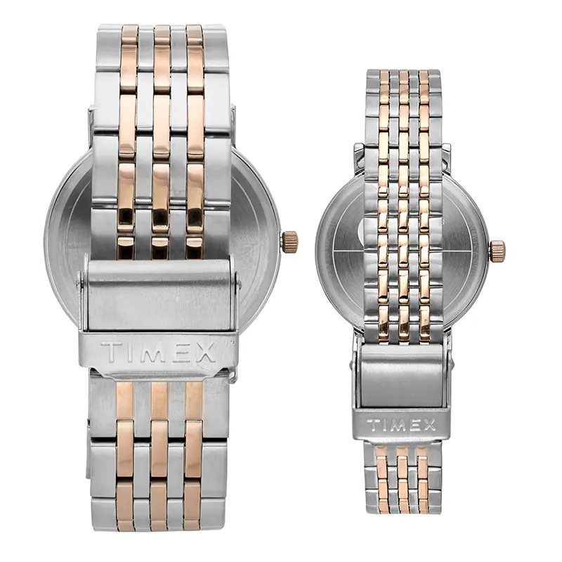Timex Classic Blue Dial Two-Tone Couple Watch | TW00PR330