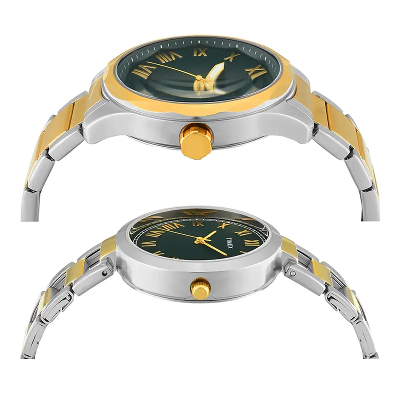 Timex Classic Green Dial Two-Tone Couple Watch | TW00PR340