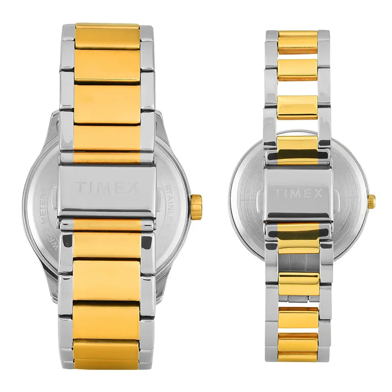 Timex Classic Green Dial Two-Tone Couple Watch | TW00PR340