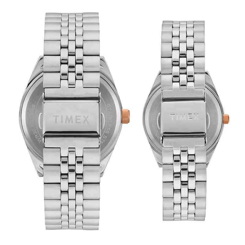 Timex Trendline Silver Dial Couple Watch | TW00PR343