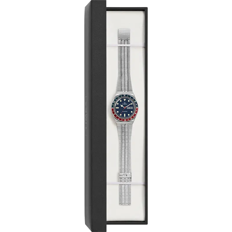 Q Timex 1979 Reissue 38mm Pepsi Bezel Blue Dial Men's Watch | TW2T80700