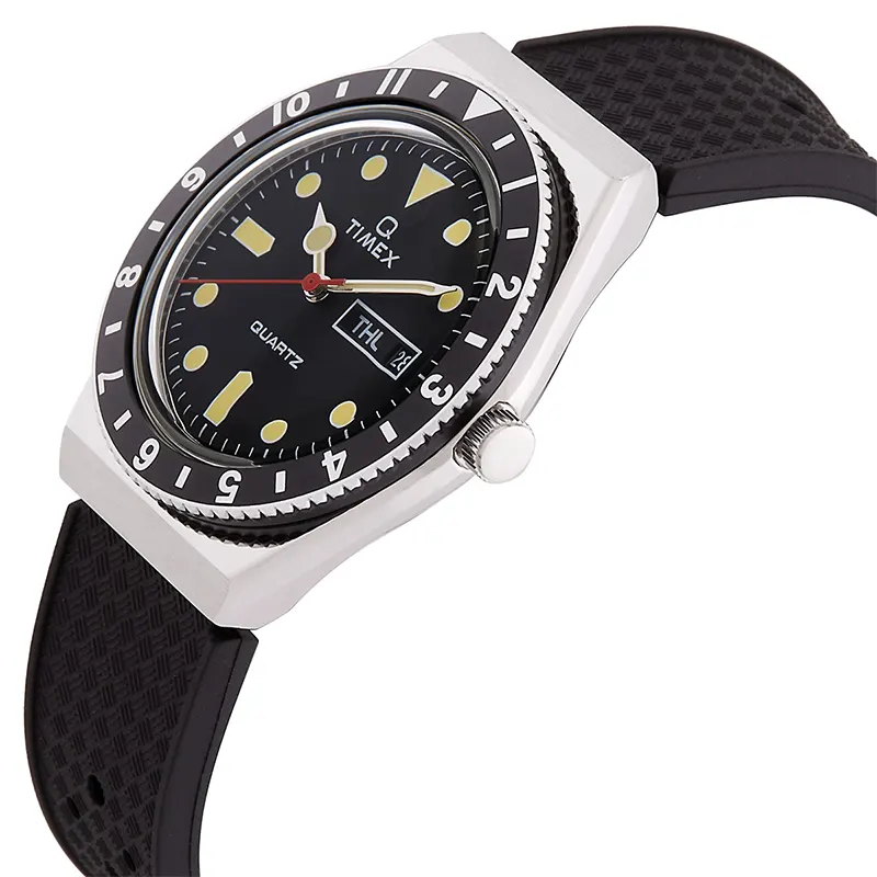 Q Timex Reissue Day-Date Black Dial Men's Watch | TW2V32000