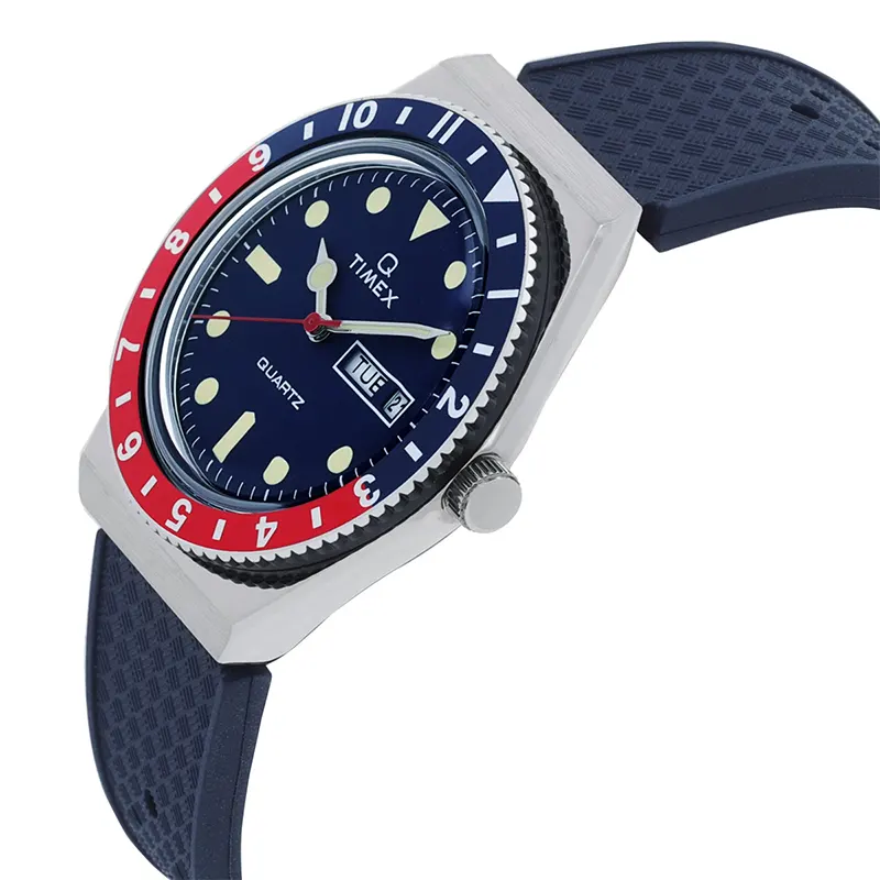 Q Timex Reissue Blue Dial Pepsi Bezel Men's Watch | TW2V32100