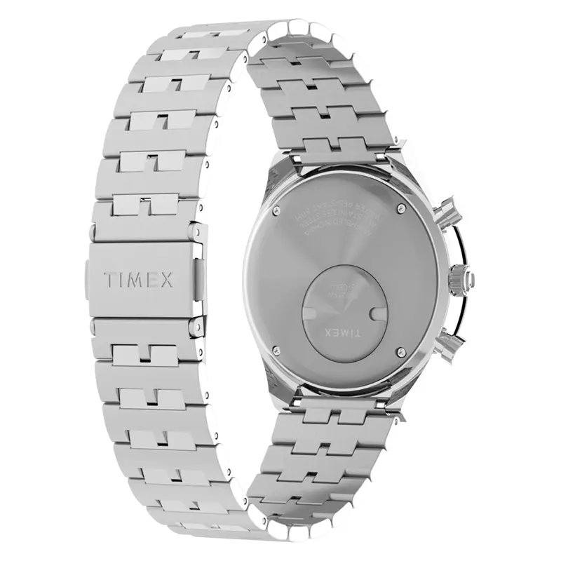 Q Timex Chronograph 40mm Reverse Panda Dial Men's Watch | TW2V42600