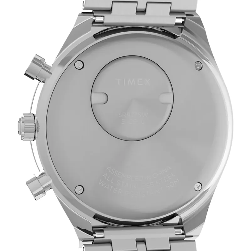 Q Timex Chronograph 40mm Reverse Panda Dial Men's Watch | TW2V42600
