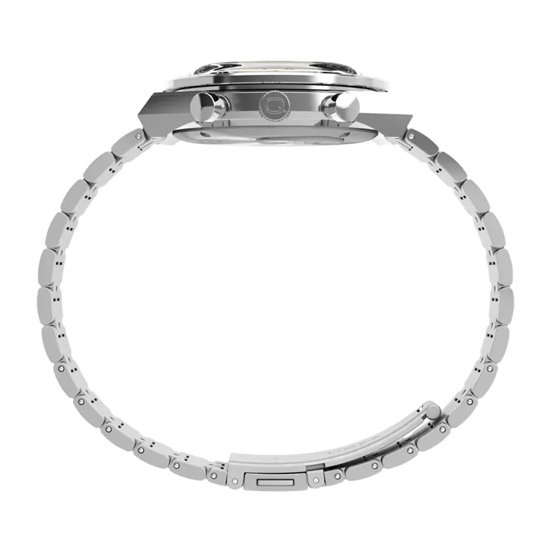 Q Timex Chronograph 40mm Reverse Panda Dial Men's Watch | TW2V42600