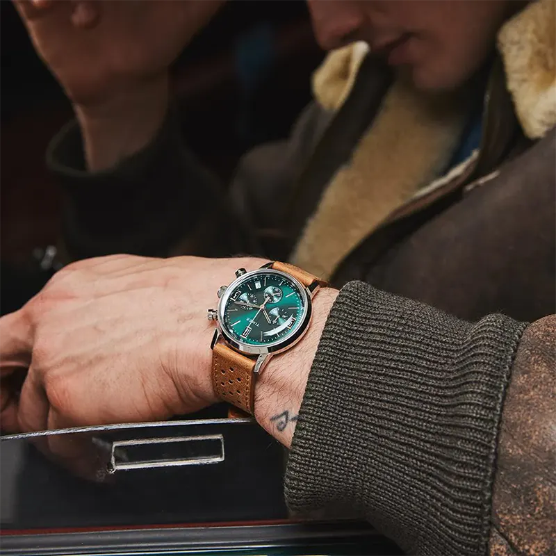 Timex Marlin® Chronograph Tachymeter Green Dial Men's Watch |  TW2W10100UJ