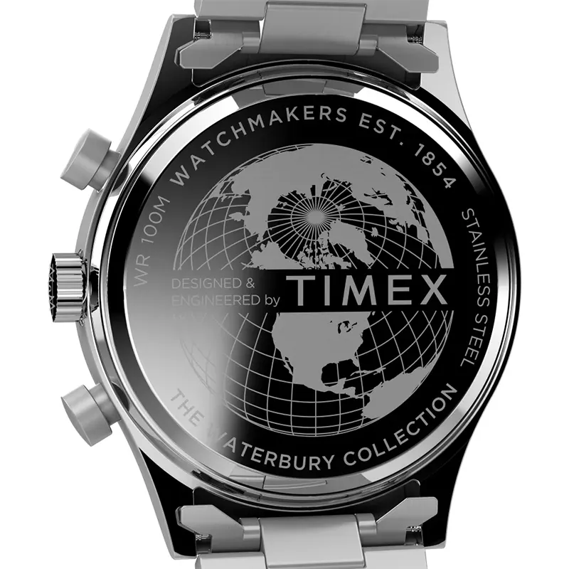 Timex Waterbury Traditional Fly Back Chronograph Black Dial Men's Watch | TW2W47800