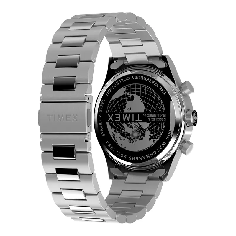 Timex Waterbury Traditional Fly Back Chronograph Black Dial Men's Watch | TW2W47800