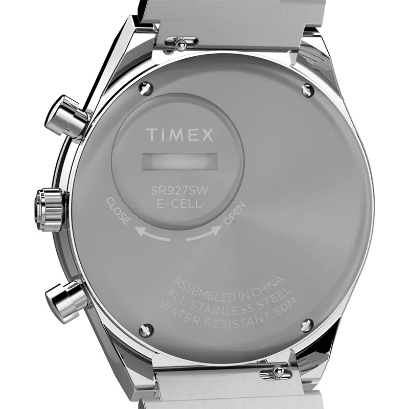 Q Timex Chronograph 40mm White Panda Dial Men's Watch | TW2W53300
