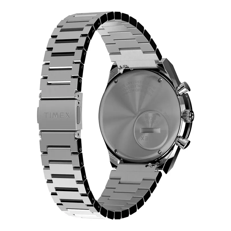 Q Timex Chronograph 40mm White Panda Dial Men's Watch | TW2W53300