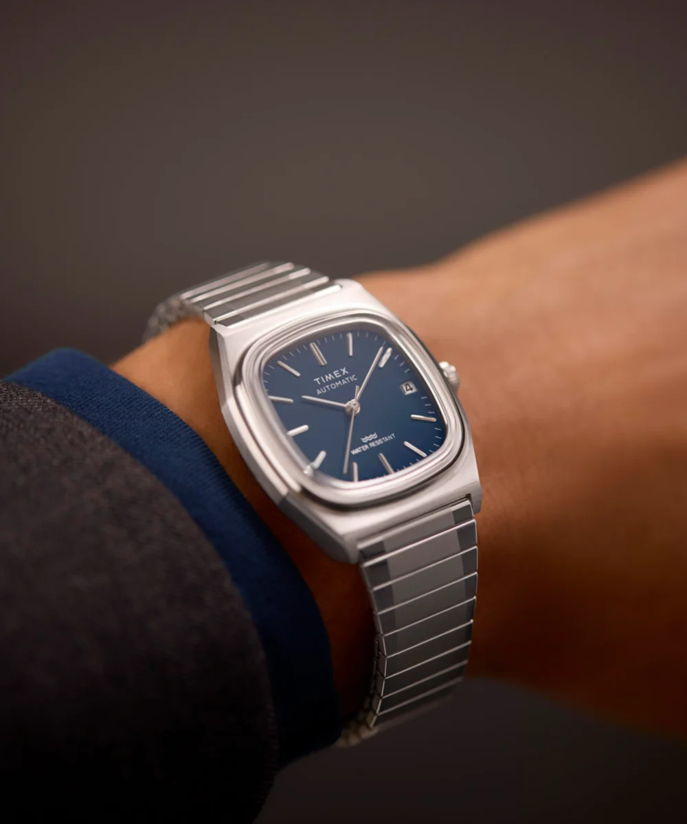 Timex® 1983 E Line Reissue TV Blue Dial Automatic Men's Watch | TW2Y07400