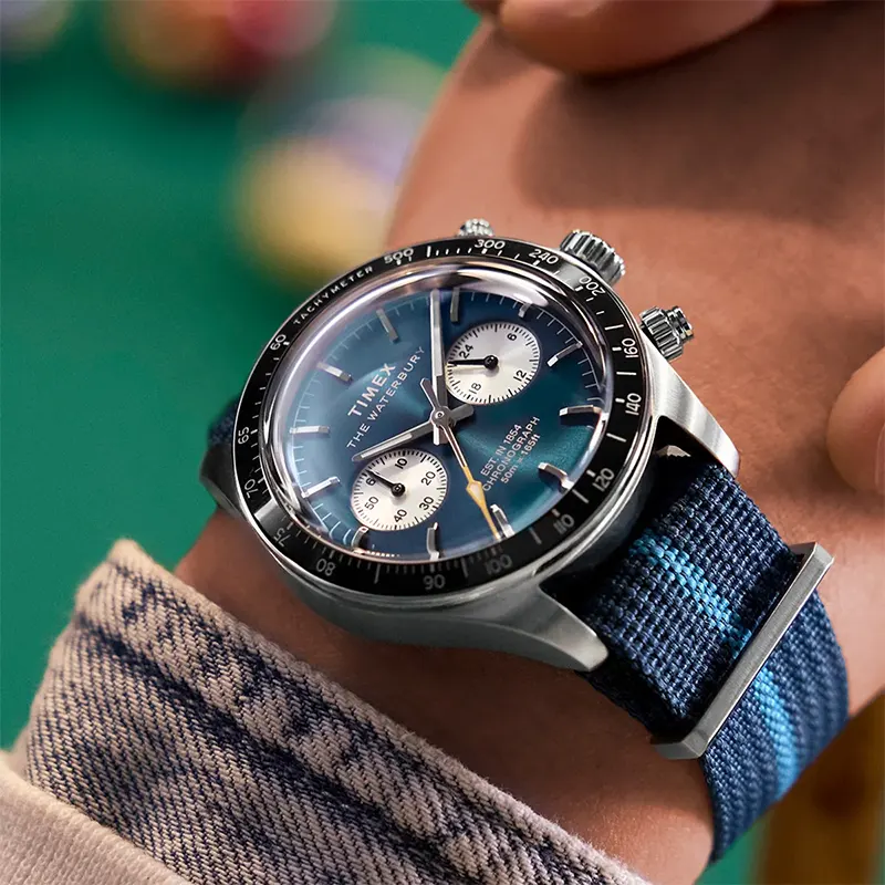 Timex Waterbury Heritage Chronograph Blue Dial Men's Watch | TW2Y39000