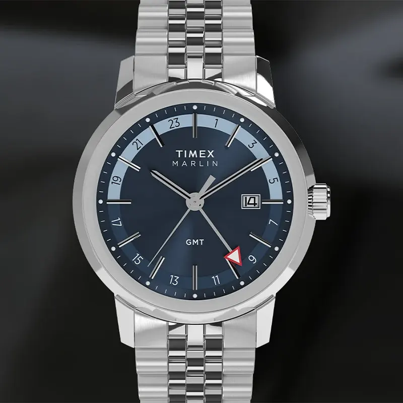 Timex Marlin® GMT 40mm Blue Dial Men's Watch | TW2Y47600