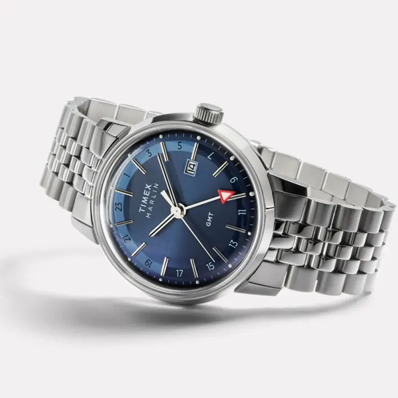 Timex Marlin® GMT 40mm Blue Dial Men's Watch | TW2Y47600