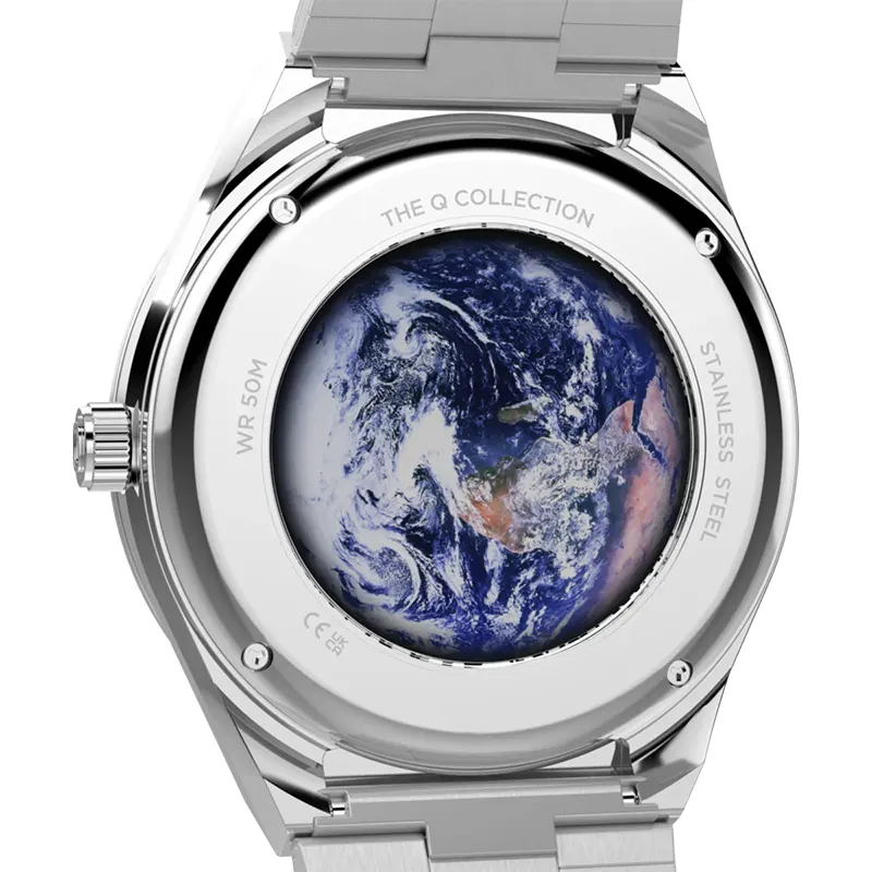 Q Timex NASA 40mm Multifunction Moonphase Black Dial Men's Watch | TW2Y56700