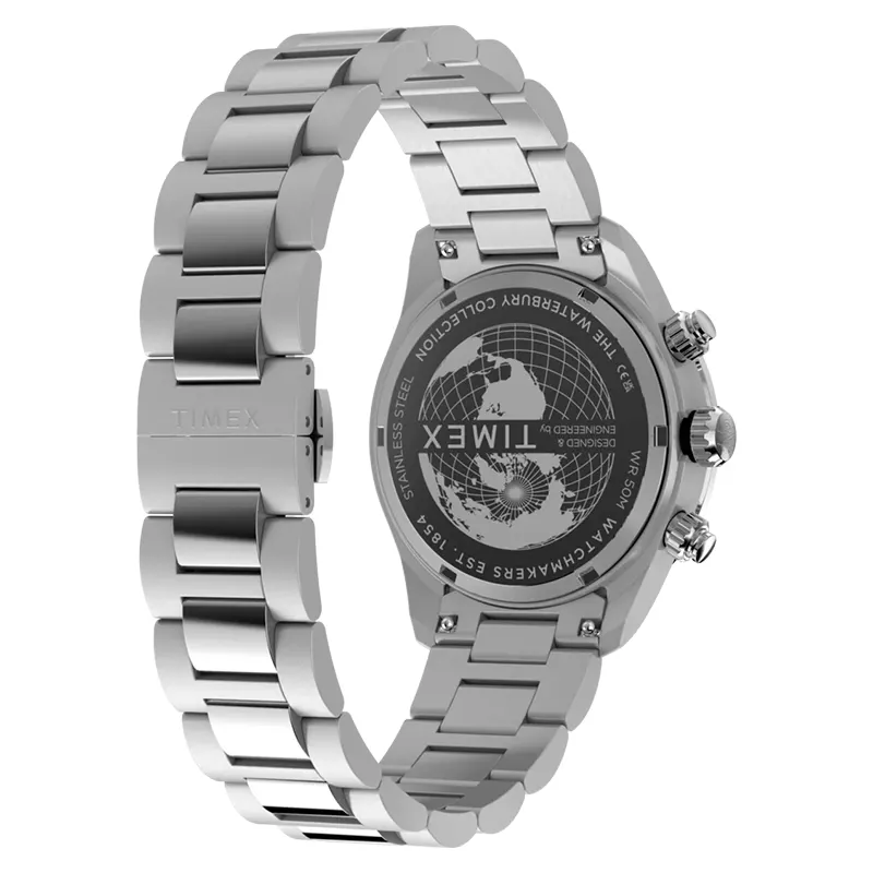 Timex Waterbury Heritage Chronograph Ice Blue Dial Men's Watch | TW2Y70500