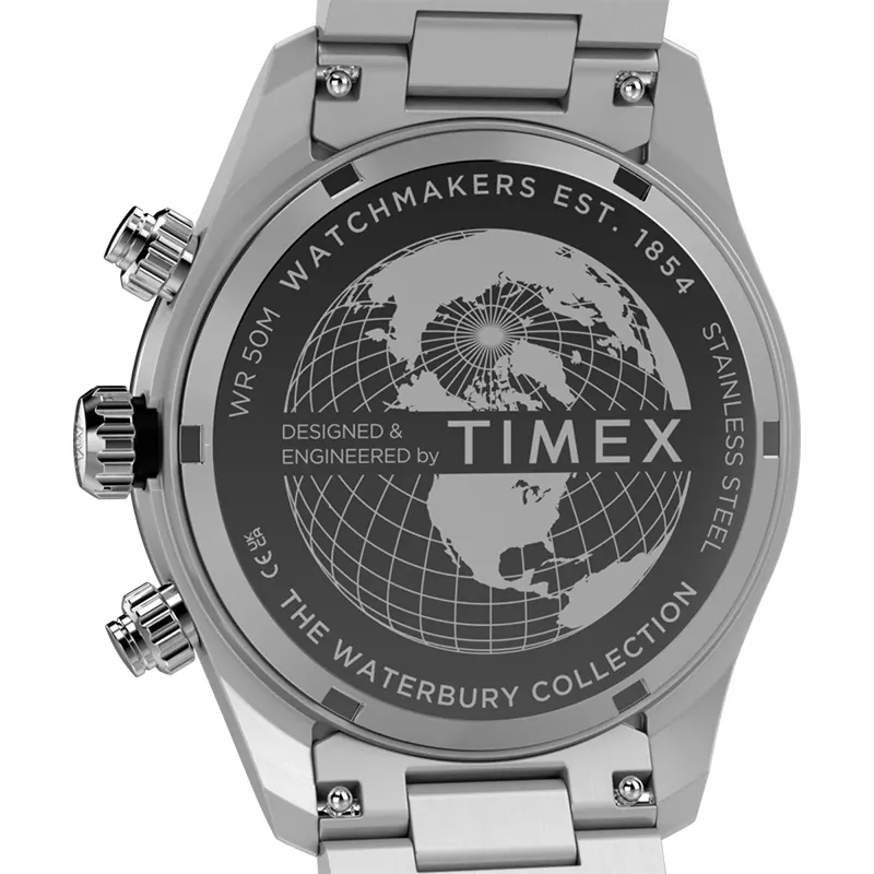 Timex Waterbury Heritage Chronograph Ice Blue Dial Men's Watch | TW2Y70500