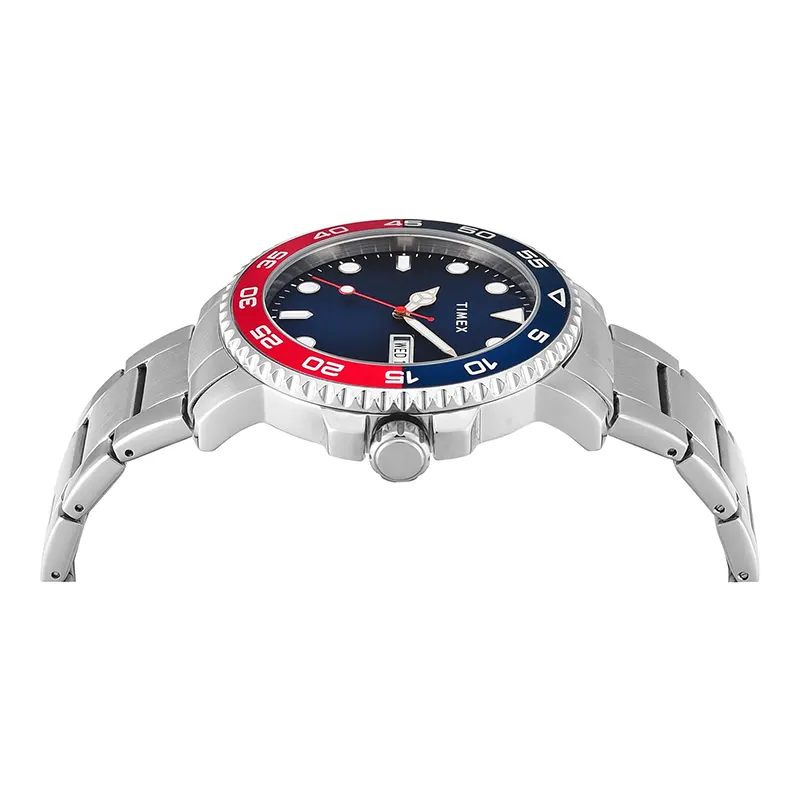 Timex Day-Date Pepsi Bezel Blue Dial Men's Watch | TWEG287SMU02
