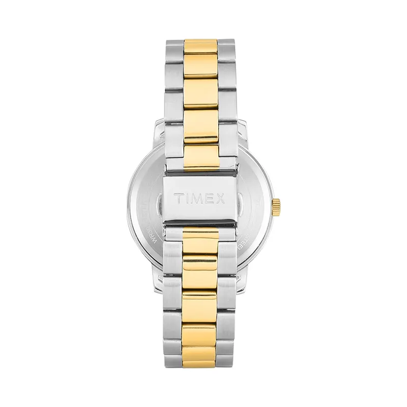 Timex Date Silver Dial Two-Tone Men's Watch | TWEG358SMU02T