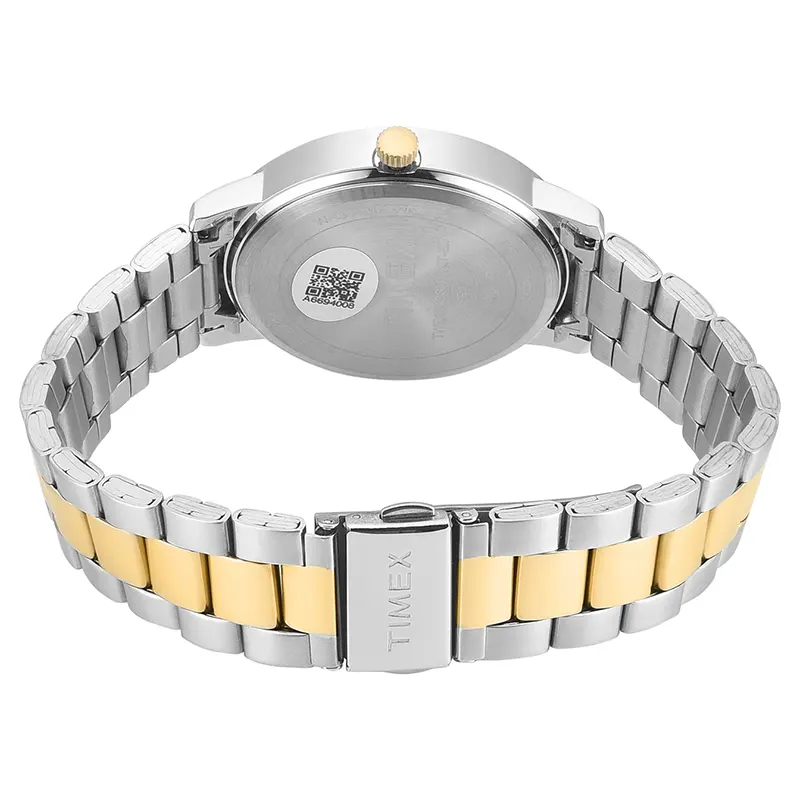 Timex Date Silver Dial Two-Tone Men's Watch | TWEG358SMU02T