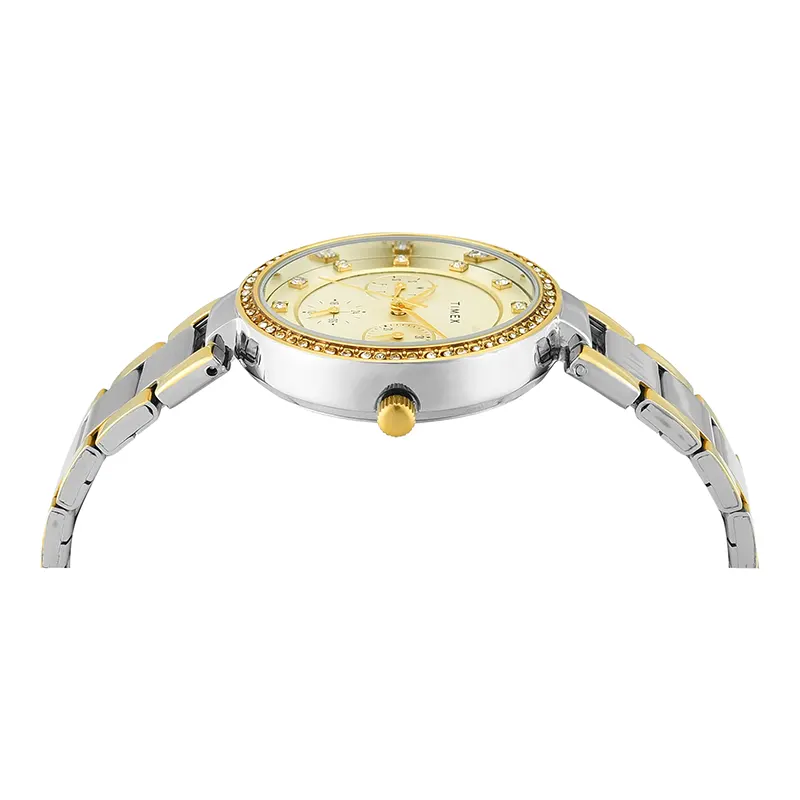 Timex® Trendline Champagne Dial Two-Tone Ladies Watch | TWEL18711