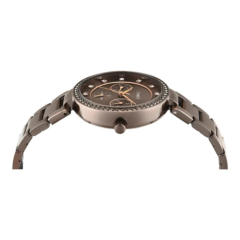 Timex® Trendline Brown Dial Brown-Tone Ladies Watch | TWEL18722