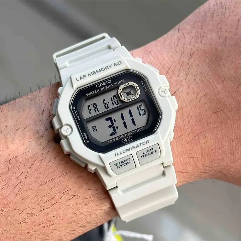Casio WS-1400H-8AV Youth Grey Dial White Resin Strap Men's Watch