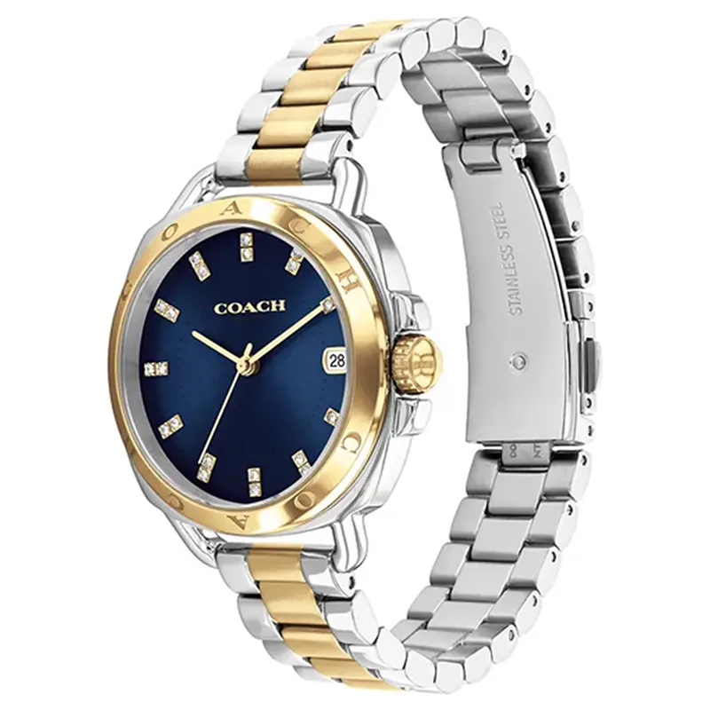 Coach Tatum Blue Dial Two-Tone Ladies Watch | 14504160