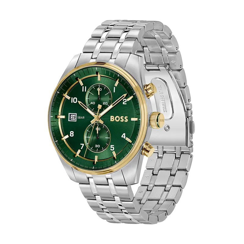 Hugo Boss Skytraveller Chronograph Green Dial Men's Watch | 1514195