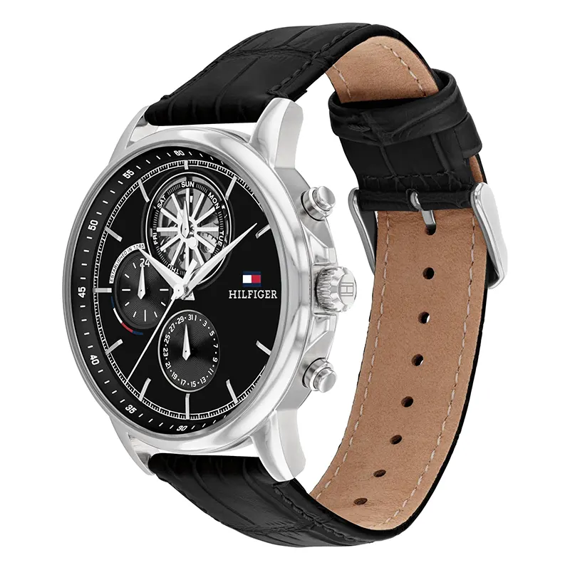 Tommy Hilfiger Stewart Multifunction Black Dial Men's Watch | 1710605