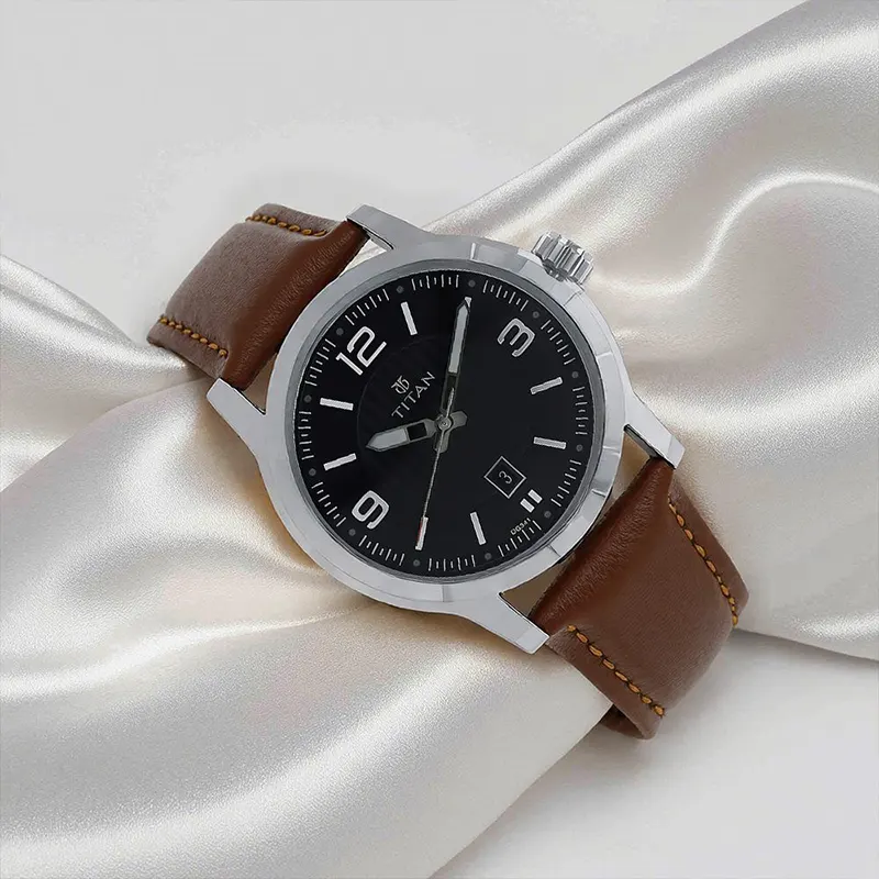 Titan Workwear 1730SL02 Black Dial Men's Watch