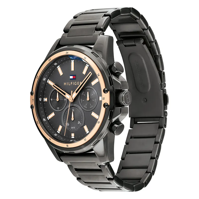 Tommy Hilfiger Mason Multifunction Black Dial Men's Watch | 1791790