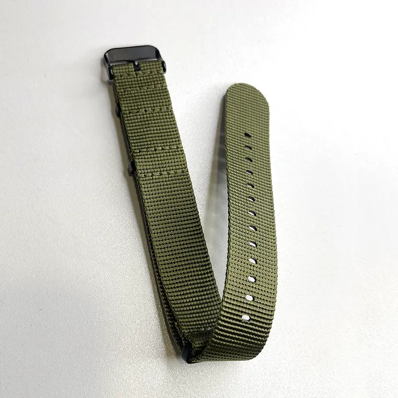 22mm NATO Watch Strap – Green Nylon with Stainless Steel Buckle