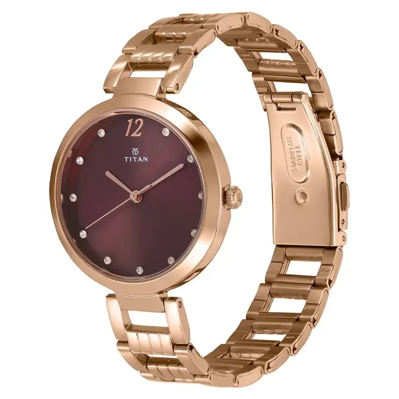 Titan 2480WM02 Sparkle Purple Dial Ladies Watch