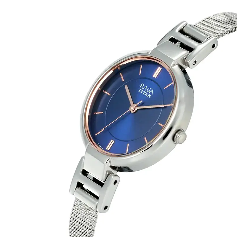 Titan 2608SM02 Raga Viva Blue Dial Ladies Watch