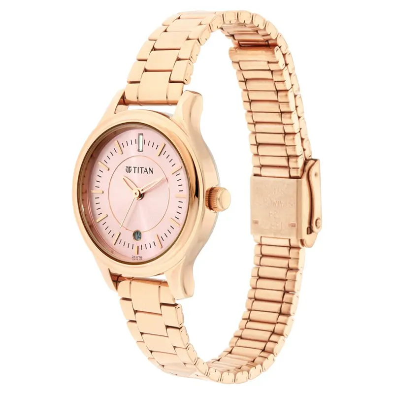 Titan 2638WM01 Rose Gold Dial Rose Gold-tone Ladies Watch
