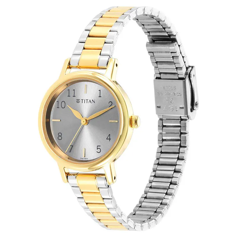 Titan Karishma 2678BM01 Grey Dial Two-Tone Ladies Watch