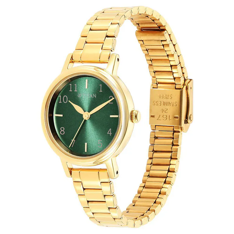 Titan Karishma 2678YM01 Green Dial Gold-Tone Ladies Watch