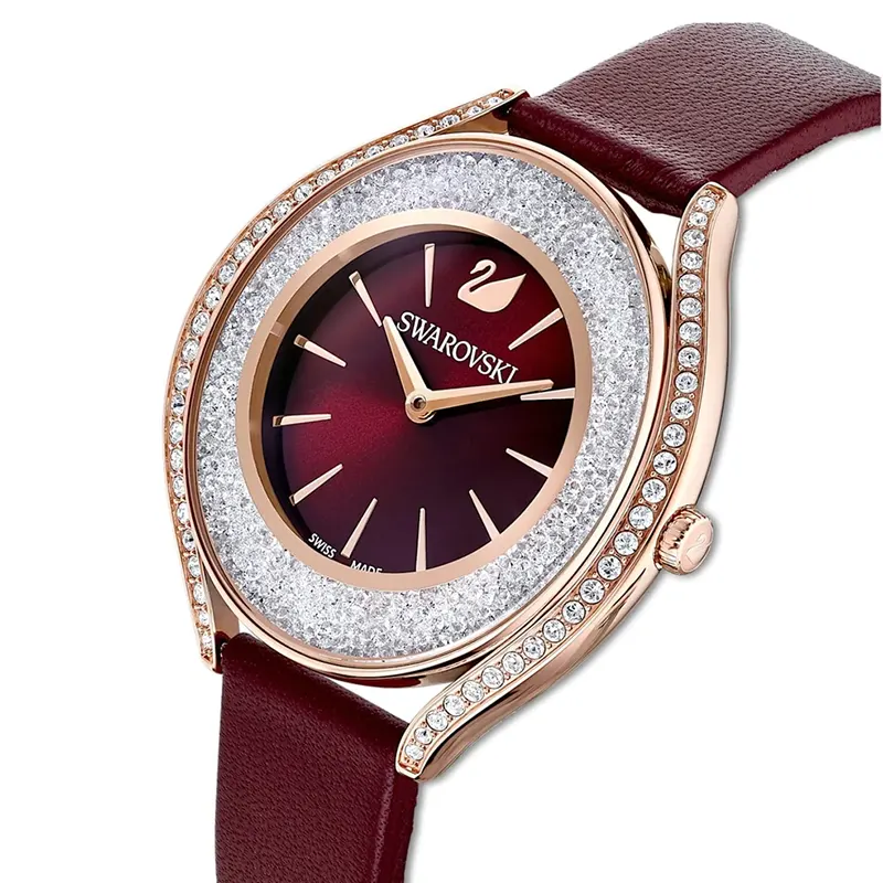 Swarovski Crystalline Aura Burgundy Dial Ladies Watch | 5558637