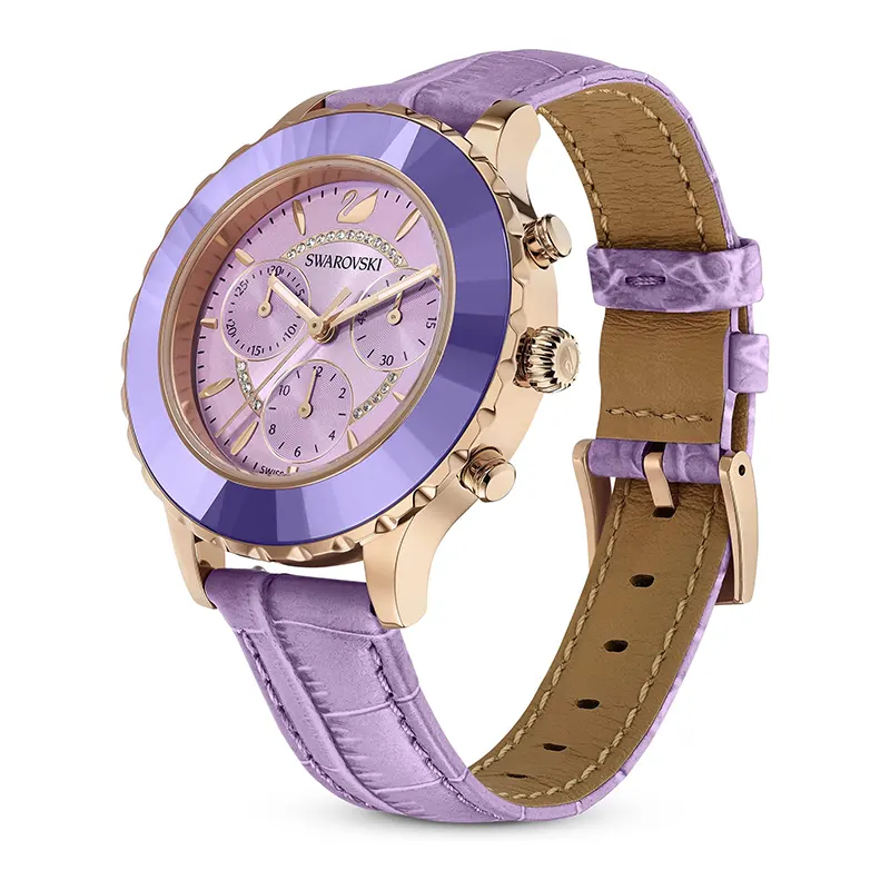 Swarovski Octea Lux Chronograph Purple Dial Ladies Watch | 5632263