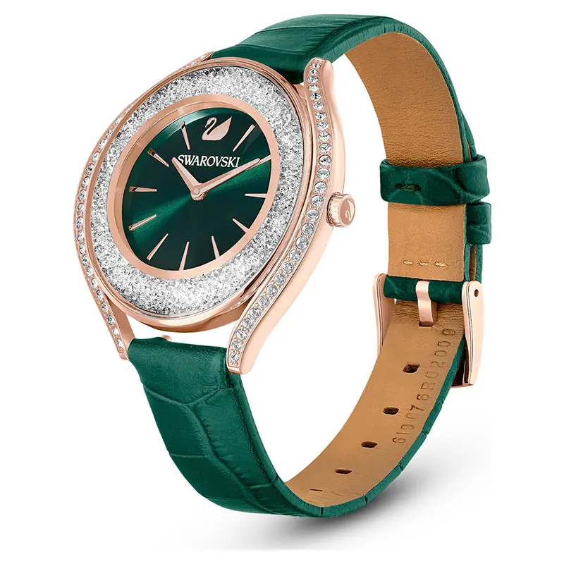 Swarovski Crystalline Aura Vibrant Green Dial Ladies Watch | 5644078
