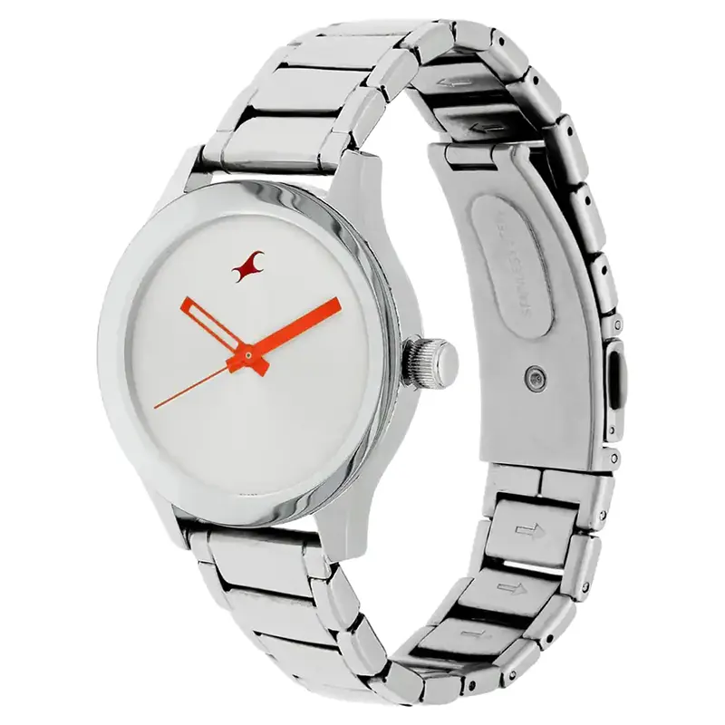 Fastrack 6078SM02 Monochrome White Dial Ladies Watch