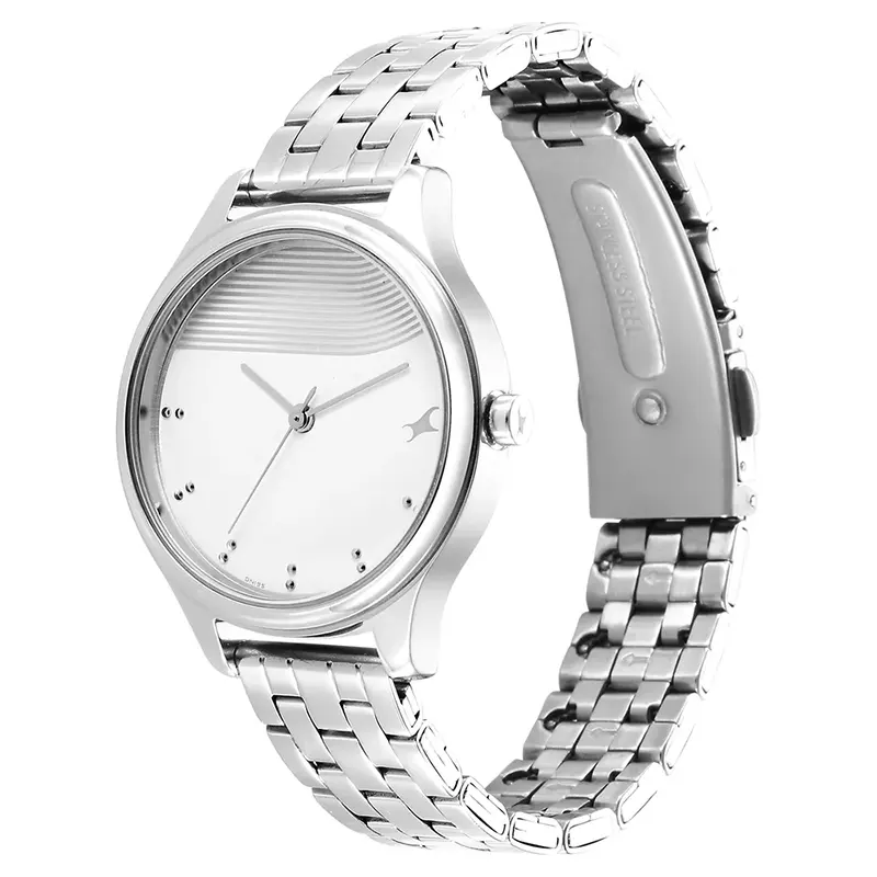 Fastrack 6280SM01 Stunners White Dial Ladies Watch