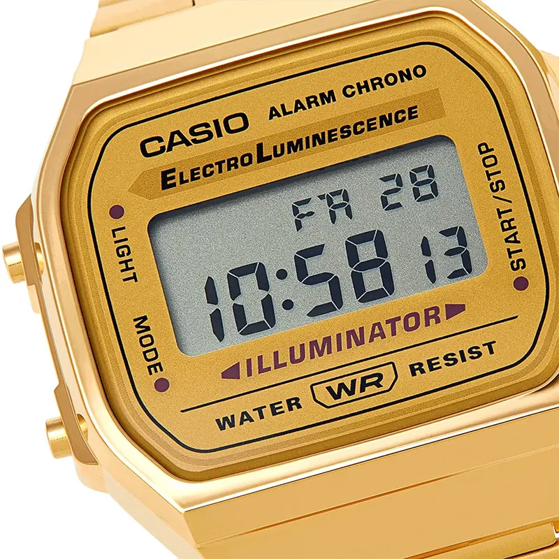 Casio A168WG-9W Vintage Digital Gold-tone Unisex Watch